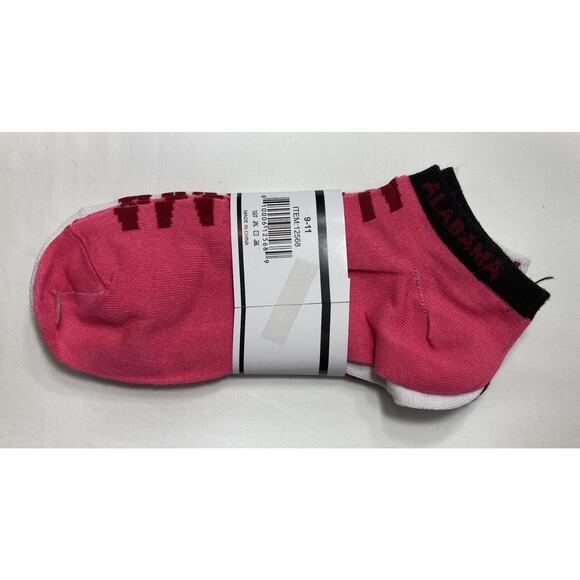 Alabama Crimson Tide Socks Ankle Women's Size: 9 to 11 2-Packs of 3, NCAA - Picture 6 of 9